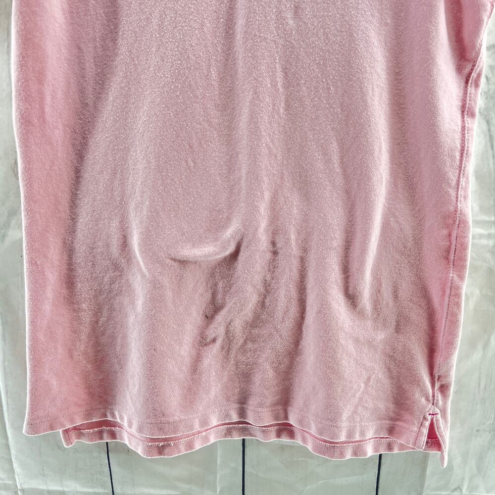 American Eagle LARGE Y2K Women's Pink Polo Barbiecore Shirt Short Sleeve Top - Picture 5 of 7
